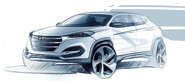 Skica nového Hyundai Tucson.