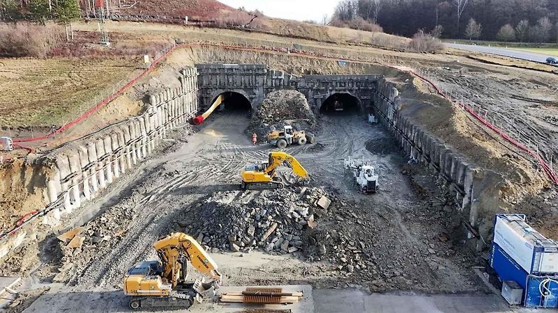 Tunel Homole na D35, leden 2025