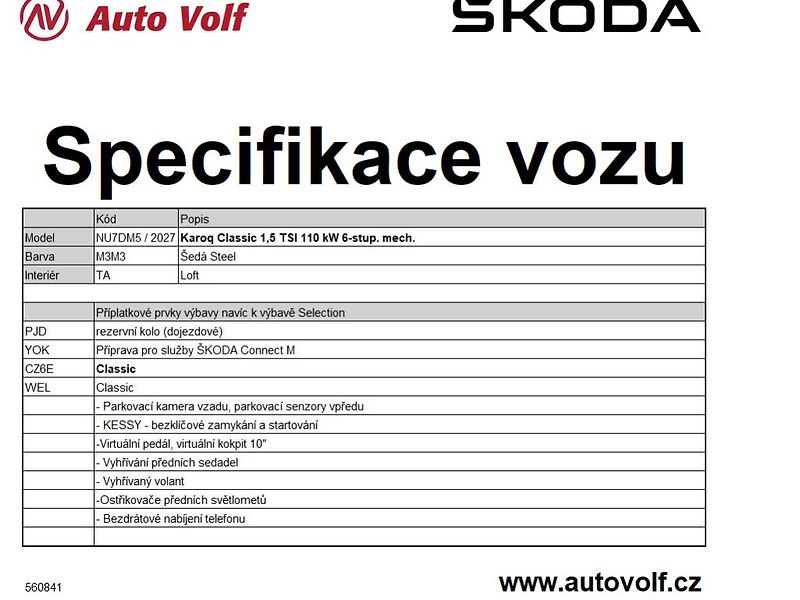Škoda Karoq Classic 1,5TSI 110kW - fotka 2 z 2