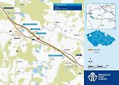 Mapa ukazuje, kudy dálnice D6 v úseku Knínice - Žalmanov povede.