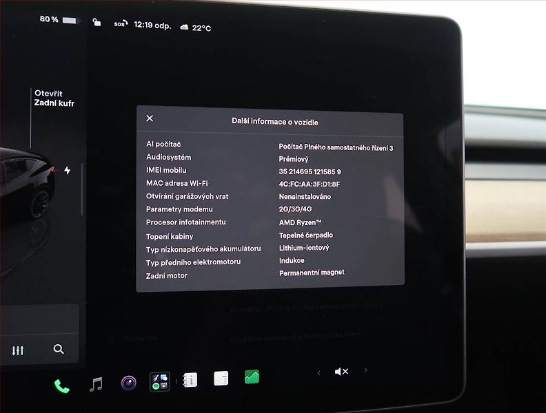 Tesla Model Y (2022) Long Range AWD 79kWh, SoH 92% - fotka 30 z 33