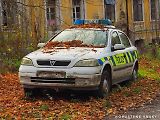 Opuštěný Vauxhall anglické policie na severu Čech