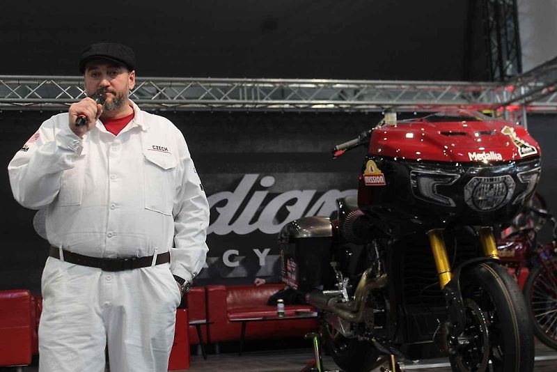 Na brněnském výstavišti si můžou návštěvníci prohlédnout i unikátní motorku Indian Challneger RR.