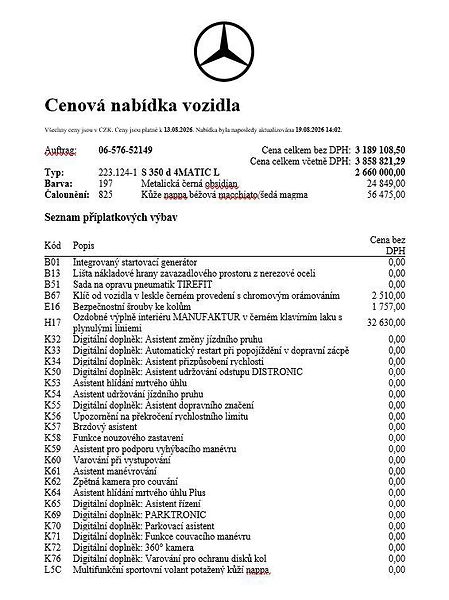Mercedes-Benz Třídy S (2026) S 350 d 4MATIC L - fotka 22 z 25