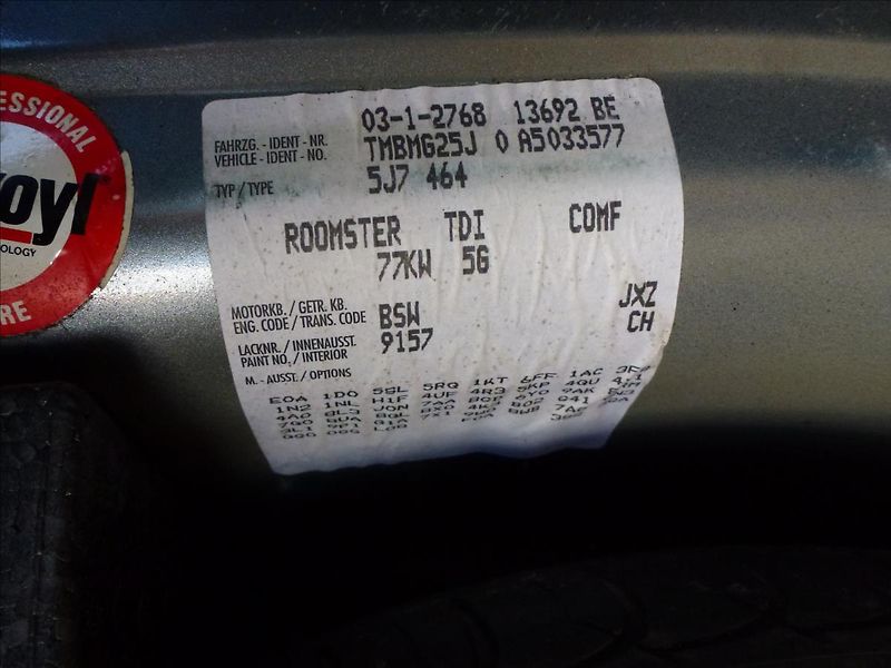 Škoda Roomster 1,9 TDI -  BEZ KOROZE !!!!!!! - fotka 25 z 54