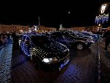 Start Vánoční jízdy na Velkém náměstí v Kroměříži, 17. prosince 2023.