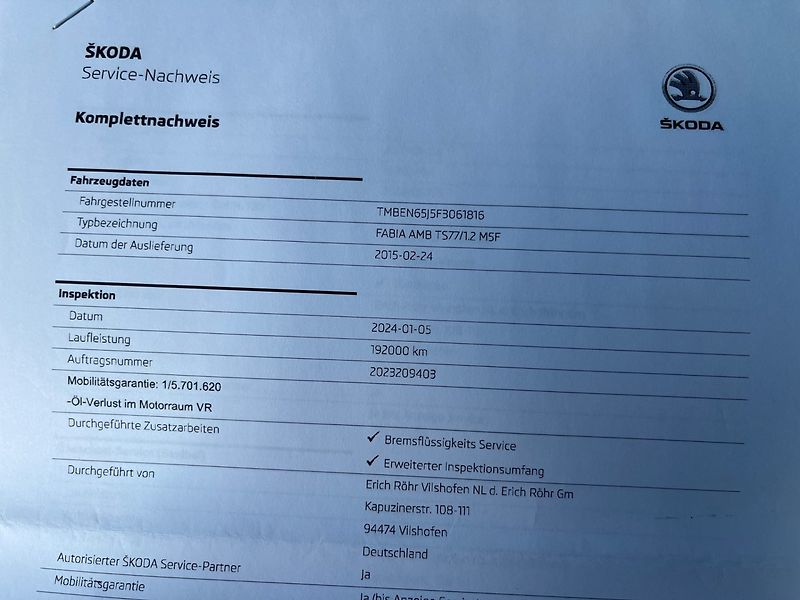 Škoda Fabia (2015) 1.2 TSi Rozvody , Olej - fotka 19 z 27