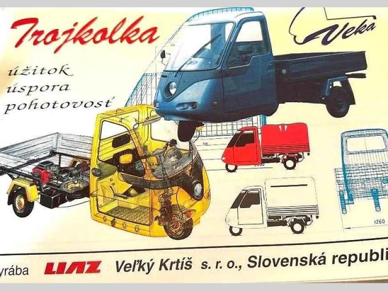 Dobový reklamní snímek tříkolky Liaz Veky.
