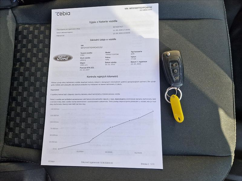 Ford Transit Custom 2.0TDCi Trend L1,ČR,1.Majitel - fotka 44 z 45