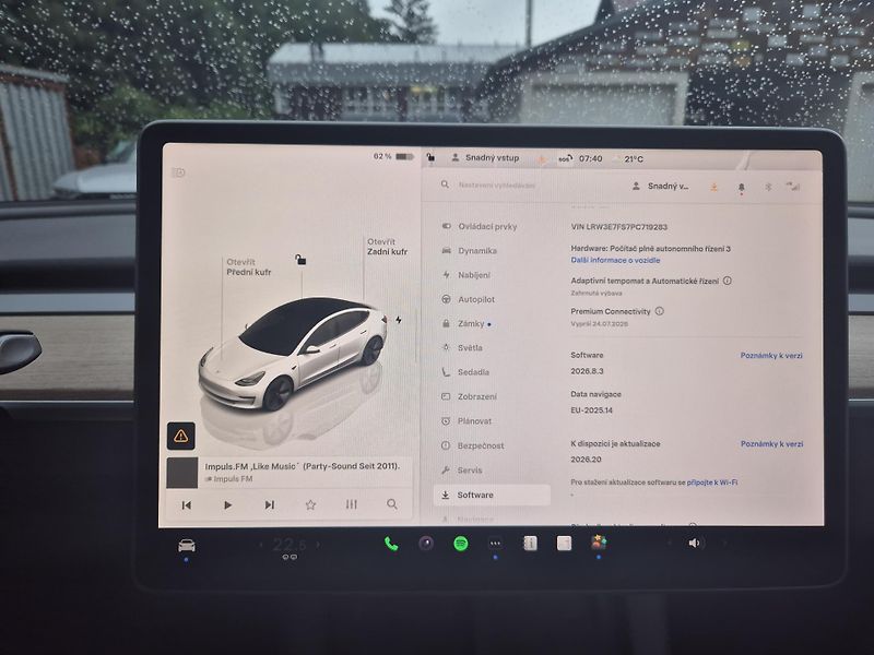 Tesla Model 3 STANDART RANGE 208kw SOH 93,6% - fotka 33 z 47