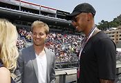F1 2017 GP Monaka - mistr světa F1 2016 Nico Rosberg (Mercedes) a Jerome Boateng (FC Bayern Mnichov)