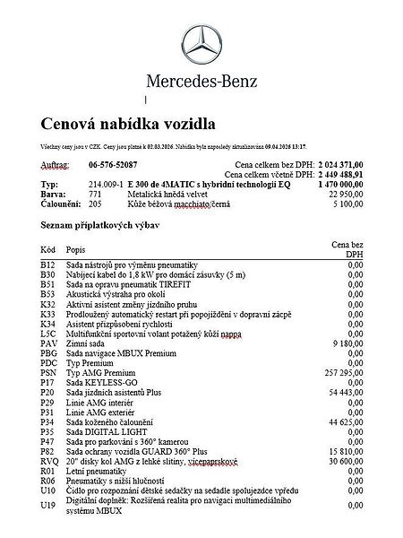 Mercedes-Benz Třídy E (2026) E 300 de 4MATIC - fotka 24 z 26