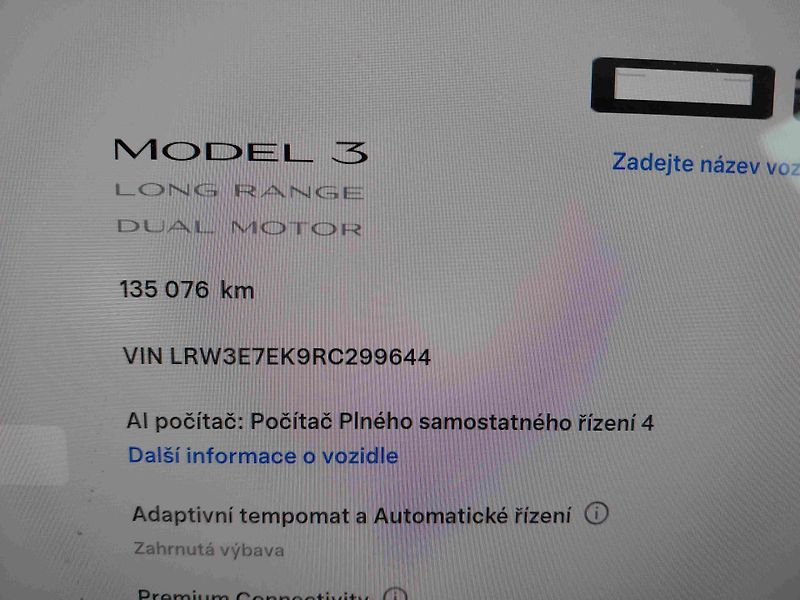 Tesla Model 3 HIGHLAND AWD ACC LED 18ALU - fotka 14 z 17
