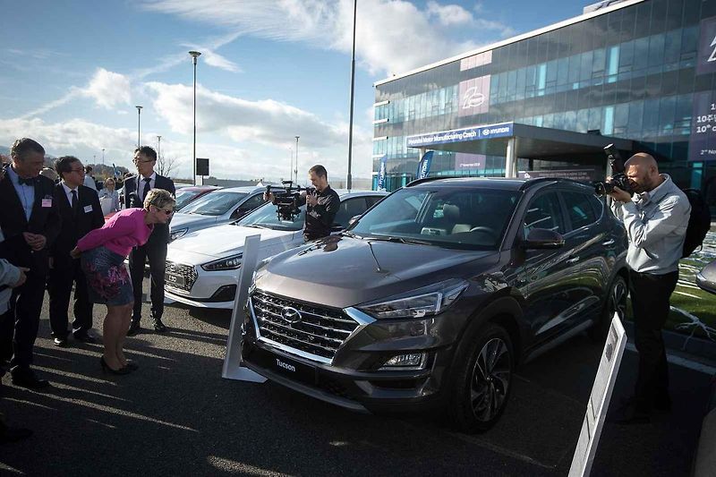 Oslavy 10. výročí zahájení sériové výroby automobilky Hyundai, 2. listopadu 2018 v Nošovicích. Na snímku Hyundai i30 Fastback N.