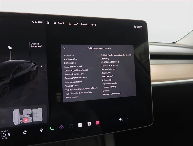 Tesla Model Y (2023) Performance 79kWh, SoH 93% - fotka 27 z 33