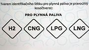 Označení pro plynná alternativní paliva