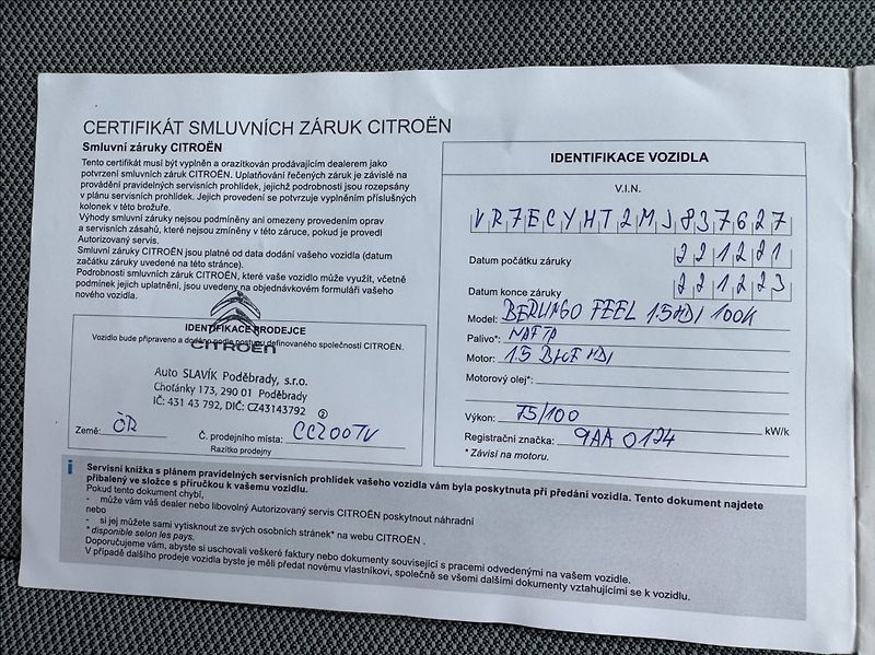 Citroën Berlingo 1,5 BlueHDi tažné DPH 1.maj ČR - fotka 47 z 50