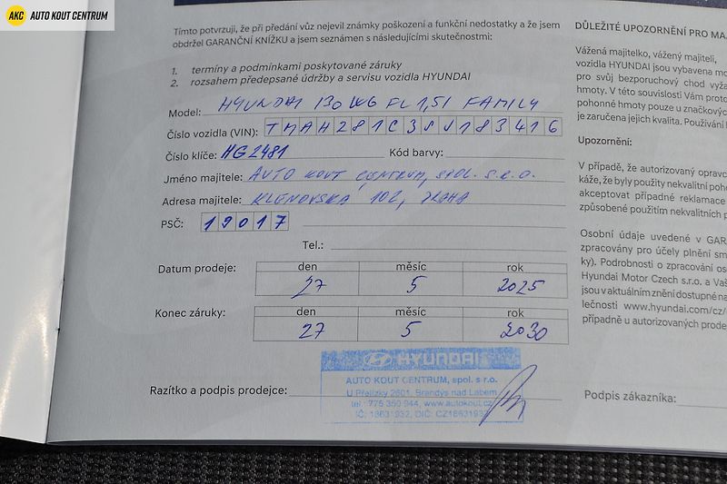 Hyundai i30 WG 1,5I MT SMART FAMILY NAVI - fotka 43 z 47