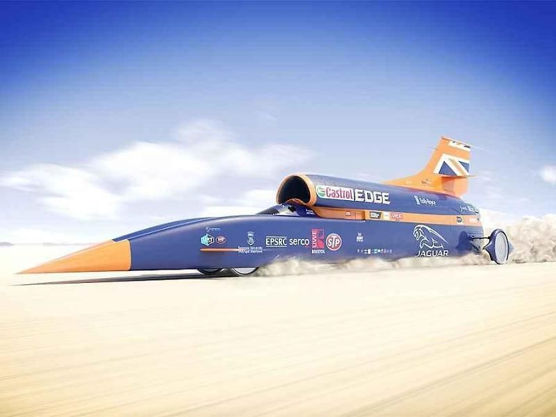 Thrust SSC připravený na startu.