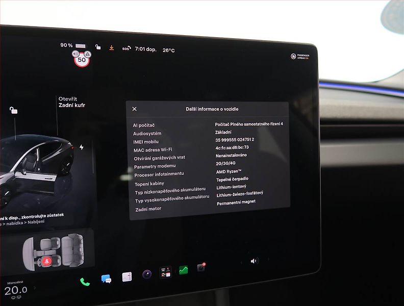Tesla Model 3 (2023) Standard Range 60kWh, SoH 98% - fotka 25 z 32