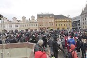 Štědrodenní motorkářská vyjížďka se srazem na Karlově náměstí v Kolíně.
