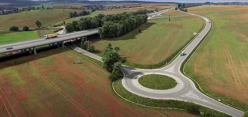 Vizualizace ukazuje, jak bude vypadat dálnice D7 mezi Slaným a Panenským Týncem na Lounsku.
