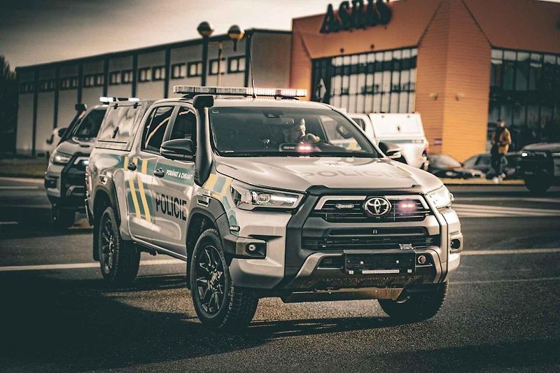 Pick-upy Toyota Hilux českých policistů.