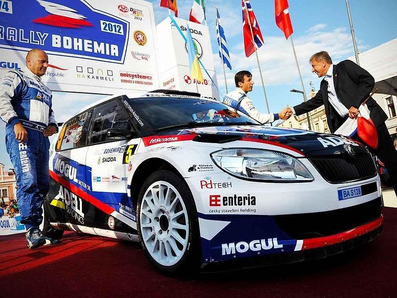 Posádka Semerád / Ceplecha na trati shakedownu Rally Bohemia 2012