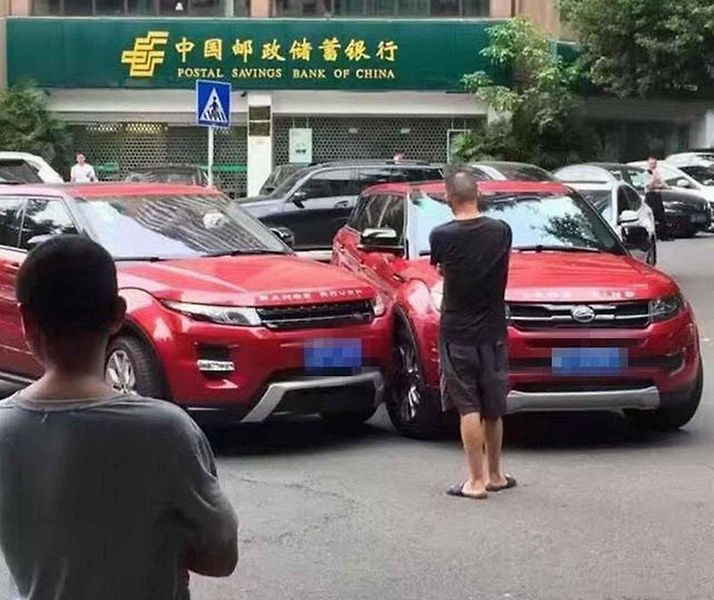 Nehoda Porsche Cayenne a Zotye SR9.