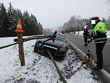 Dopravní nehoda u Libínského Sedla.