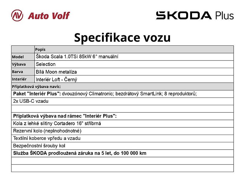 Škoda Scala (2025) Selection 1.0TSi 85kW 6°manuál - fotka 6 z 27