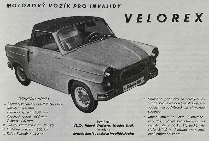 Velorexy se vyráběly 25 let.