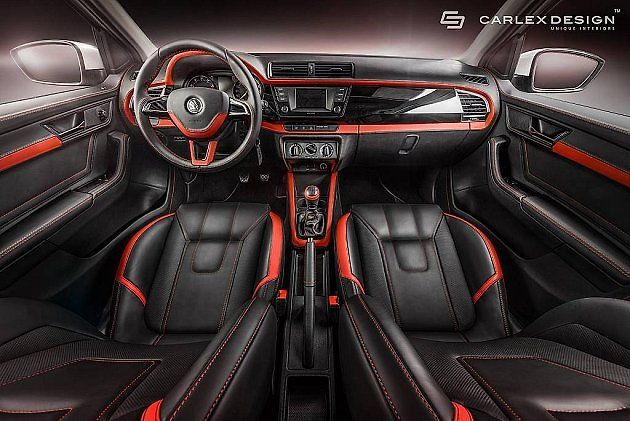 Interiér Škody Fabia od Carlex Design.