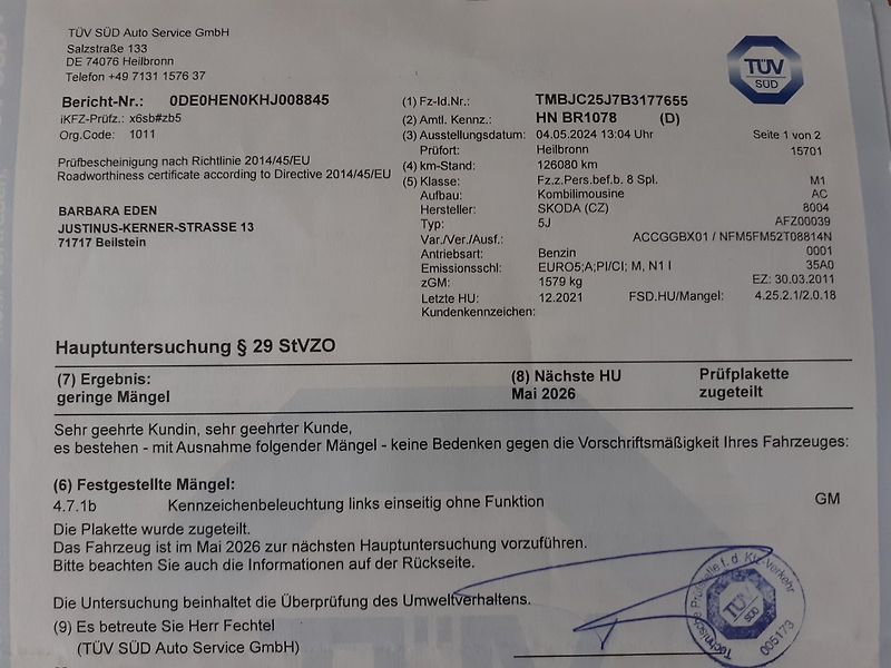 Škoda Fabia (2011) KOMBI 1.4 16V - fotka 27 z 28