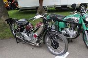 Motocykl Scott Squirrel s označením Super, z roku 1925, byl k vidění na nedávném srazu historických vozidel v Litvínově.