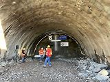 Žehnání svaté Barbory na stavbě tunelu Homole na budoucí dálnici D35 u Vysokého Mýta.