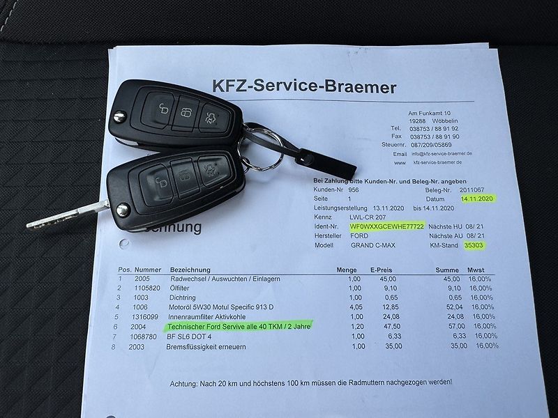 Ford Grand C-MAX (2018) 1.6Ti-VCT Digi Klima Tempomat - fotka 28 z 49
