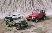 Jeep Willys MB a moderní Jeep Wrangler.