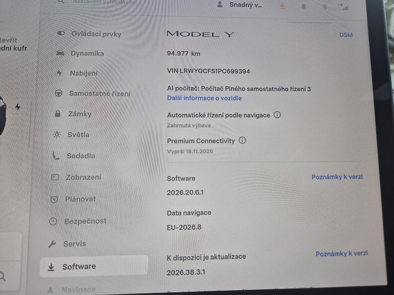 Tesla Model Y RWD 220kw TZ SOH 93,6 % - fotka 49 z 49