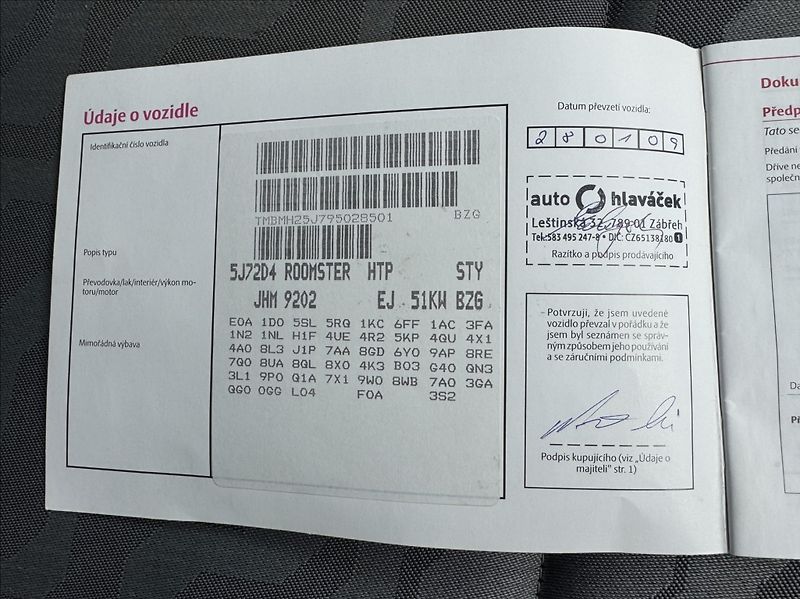 Škoda Roomster 1,2 HTP STYLE 1.maj původ ČR - fotka 46 z 50