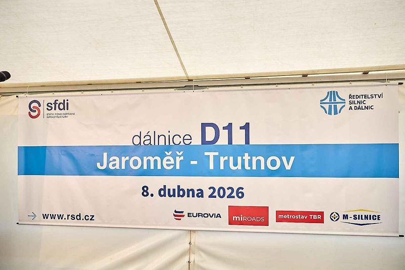 Zahájení stavby dálnice D11 Jaroměř - Trutnov.