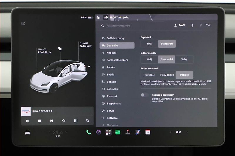 Tesla Model 3 (2020) Long Range 4WD 74kWh, SoH 92% - fotka 14 z 26