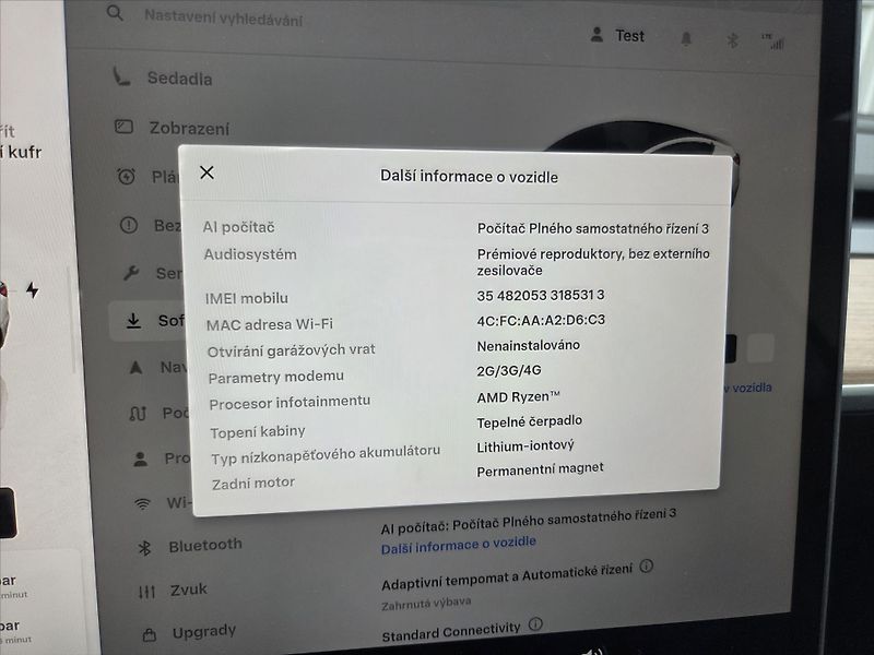 Tesla Model 3 0,0 Long Range RWD SOH 96% 1.m - fotka 14 z 17