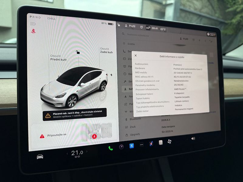 Tesla Model Y LR AWD Tažné / Záruka - fotka 26 z 41