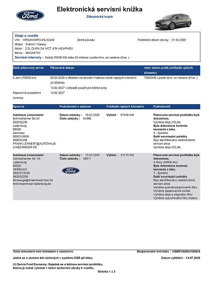 Ford S-MAX 2.5 Duratec HEV VIGNALE - fotka 49 z 61