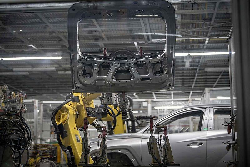 Automobilka Hyundai v Nošovicích, leden 2022.