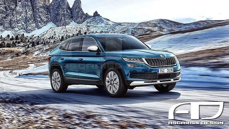 Neoficiální ilustrace Škody Kodiaq Coupé RS.