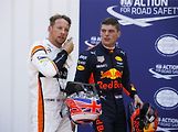 F1 2017 GP Monaka - Jenson Button (McLaren) a Max Verstappen (Red Bull) po náročné kvalifikaci