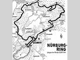 Mapka upravené Nordschleife po 80. letech. V levém dolním rohu je již nepoužívaná Südschleife.