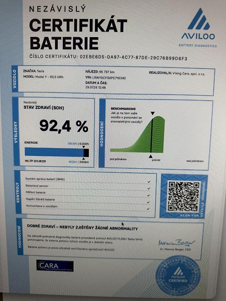 Tesla Model Y (2023) Test Baterie 92,4% - fotka 13 z 14